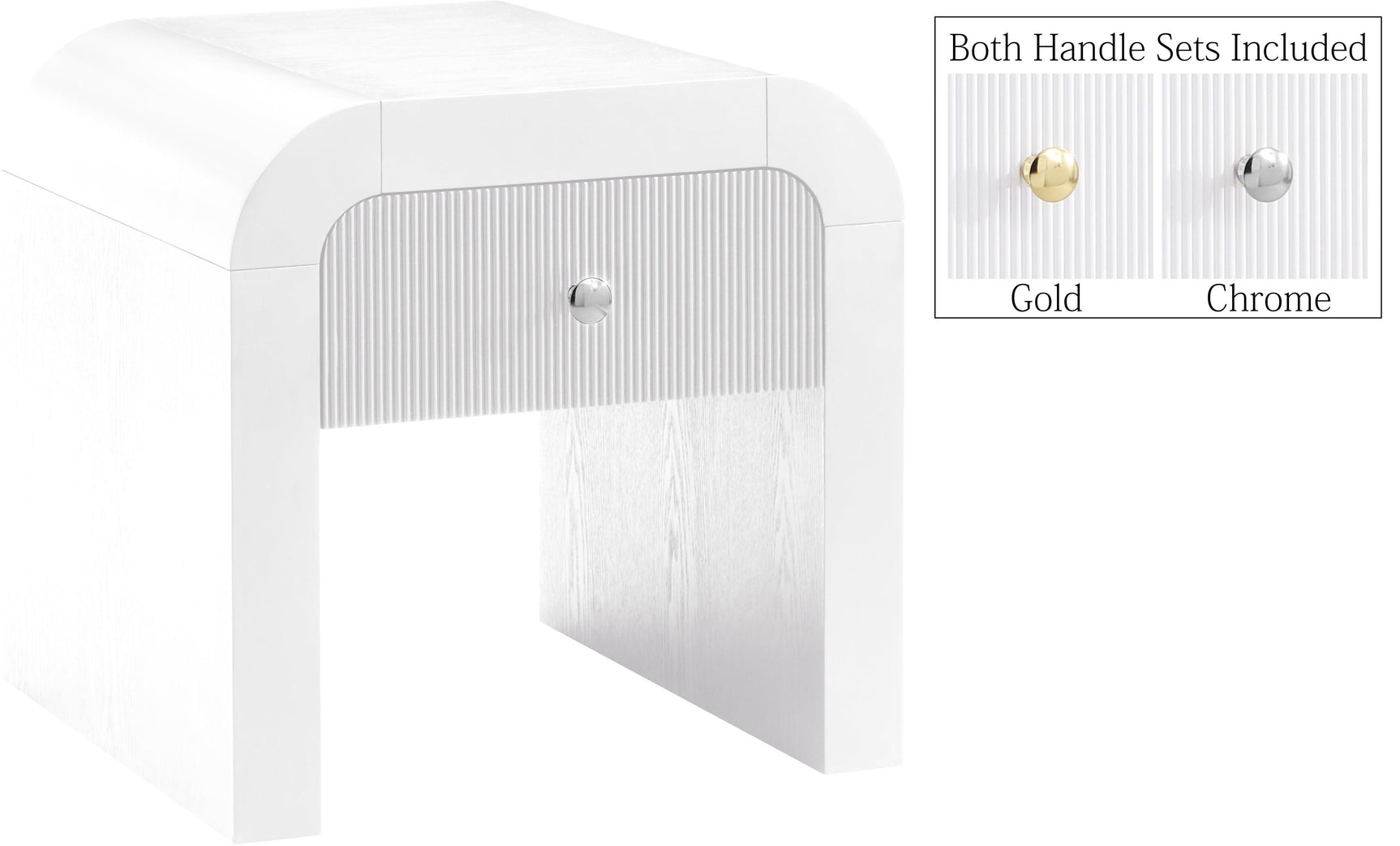 Artisto White End Table - Ella Furniture