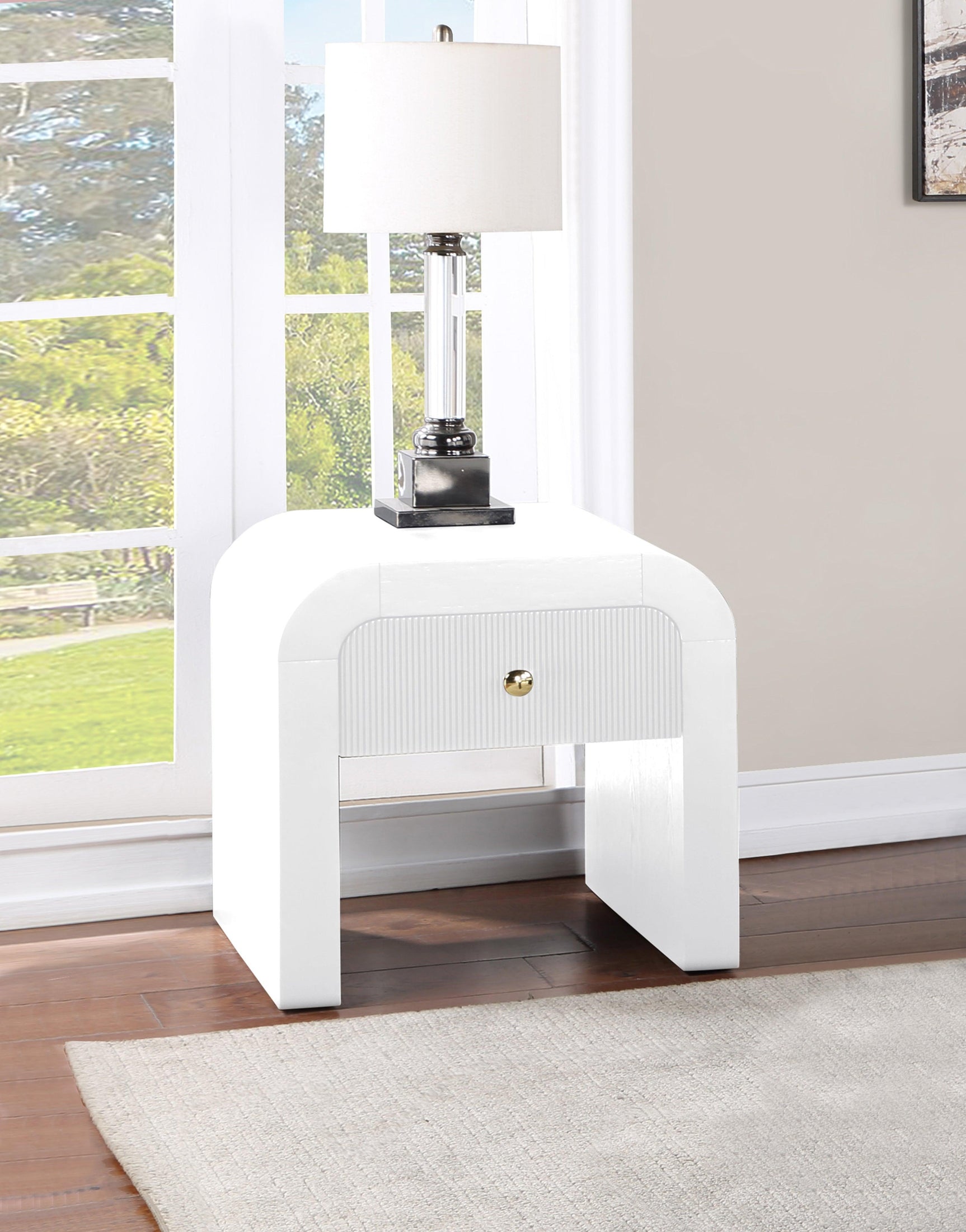 Artisto White End Table - Ella Furniture