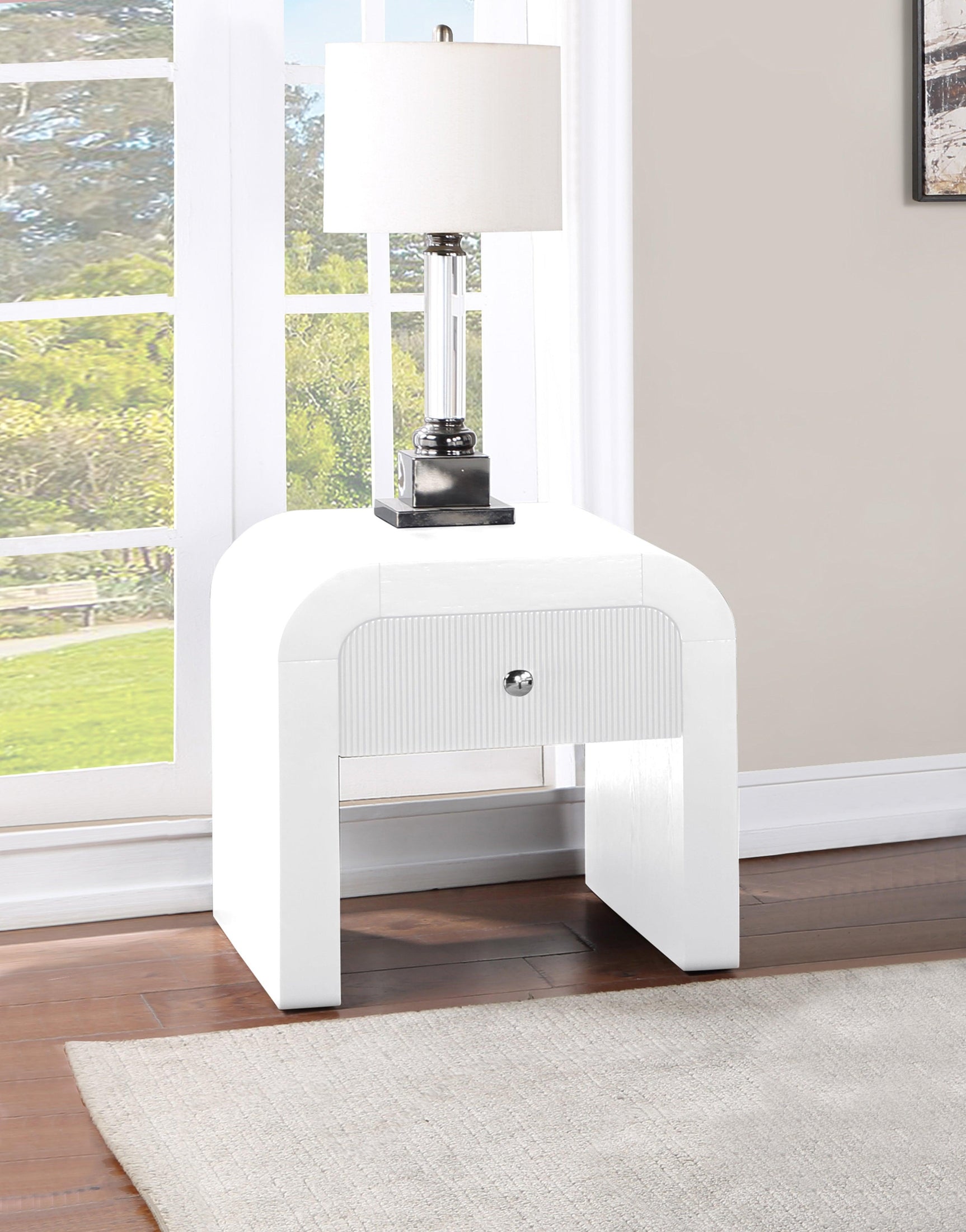 Artisto White End Table - Ella Furniture