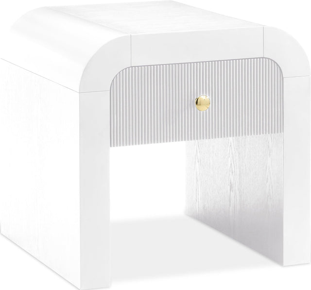 Artisto White End Table - Ella Furniture