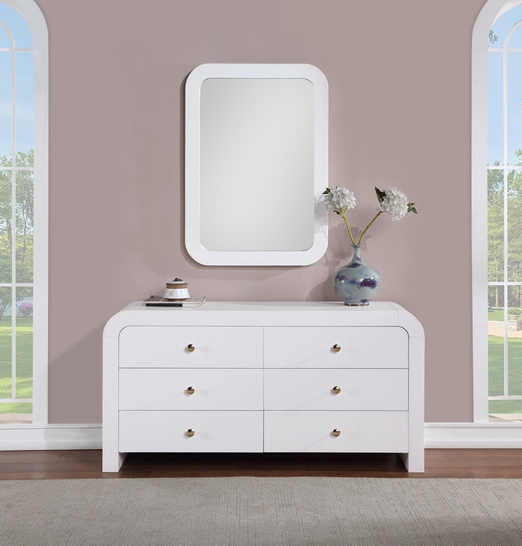 Artisto White Mirror - Ella Furniture