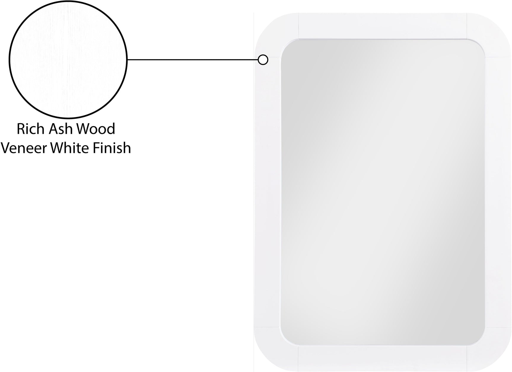 Artisto White Mirror - Ella Furniture