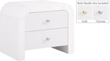 Artisto White Nightstand - Ella Furniture