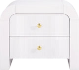 Artisto White Nightstand - Ella Furniture