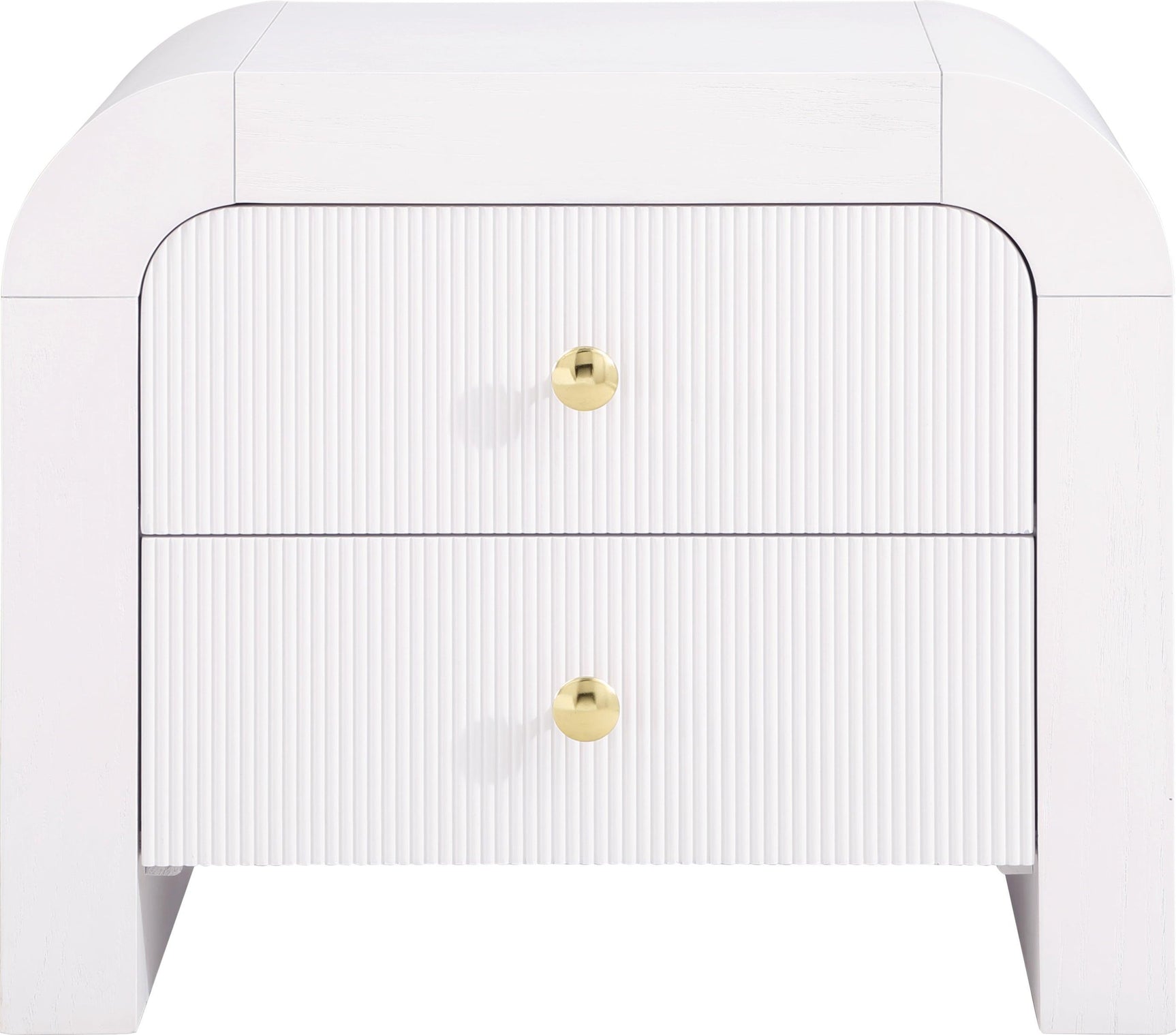 Artisto White Nightstand - Ella Furniture