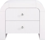 Artisto White Nightstand - Ella Furniture