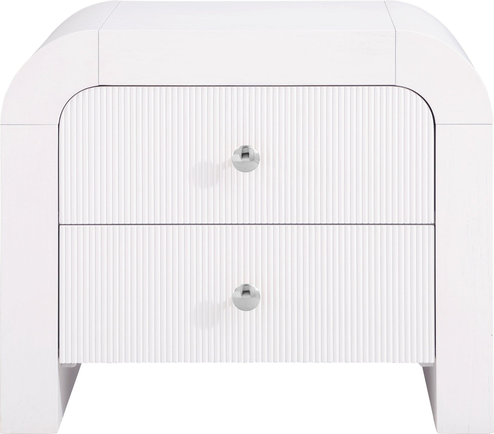 Artisto White Nightstand - Ella Furniture