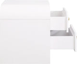 Artisto White Nightstand - Ella Furniture