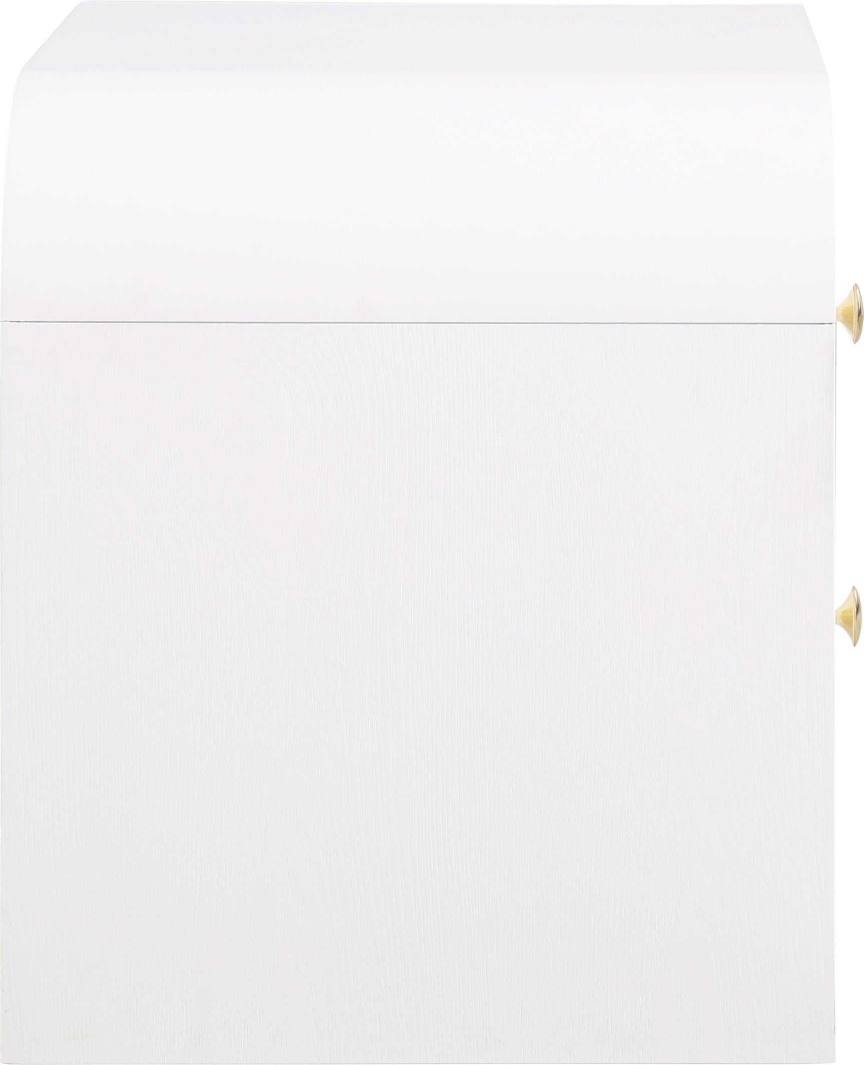 Artisto White Nightstand - Ella Furniture