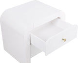 Artisto White Nightstand - Ella Furniture