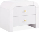 Artisto White Nightstand - Ella Furniture