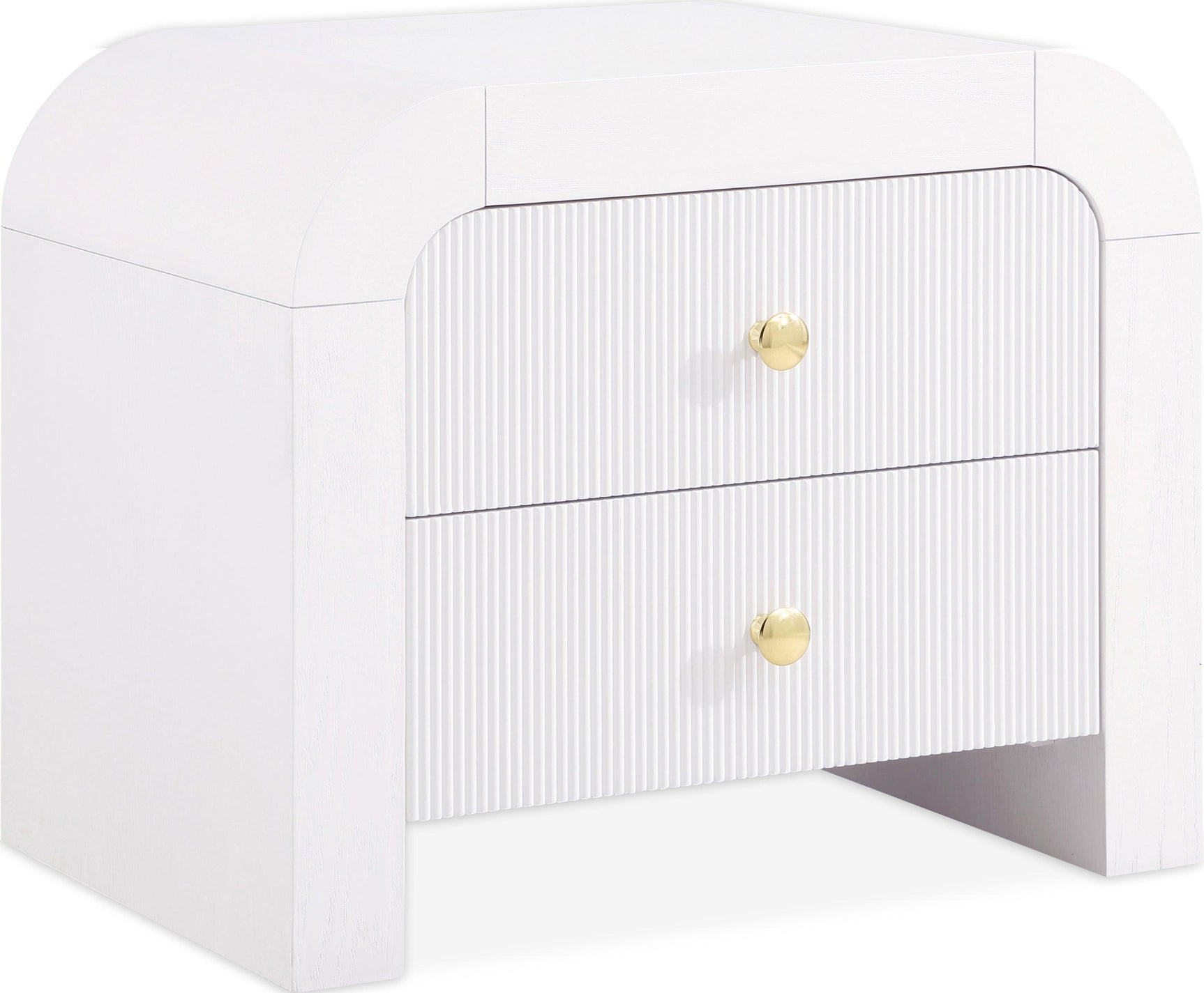 Artisto White Nightstand - Ella Furniture