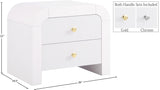 Artisto White Nightstand - Ella Furniture