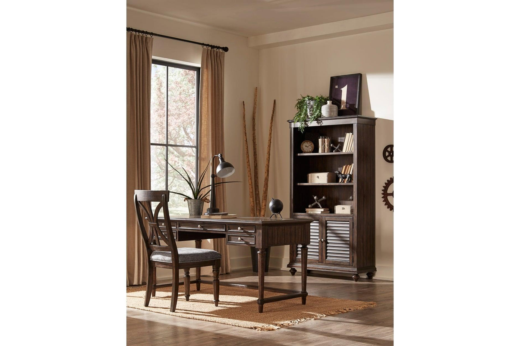 Cardano Driftwood Charcoal Modern Contemporary Acacia Solid Wood Panel Bedroom Set - Ella Furniture