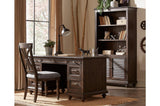 Cardano Charcoal Modern Tranisitional Traditional Acacia Solids And Veneers Executive Desk - Ella Furniture