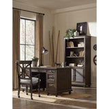 Cardano Driftwood Charcoal Traditional Acacia Veneer Wood And Engineered Wood Executive Desk - Ella Furniture