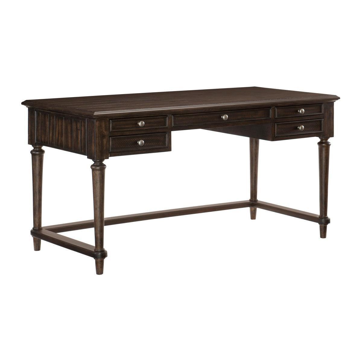 Cardano Driftwood CharcoalTraditional Acacia Veneer Wood And Engineered Wood Writing Desk - Ella Furniture