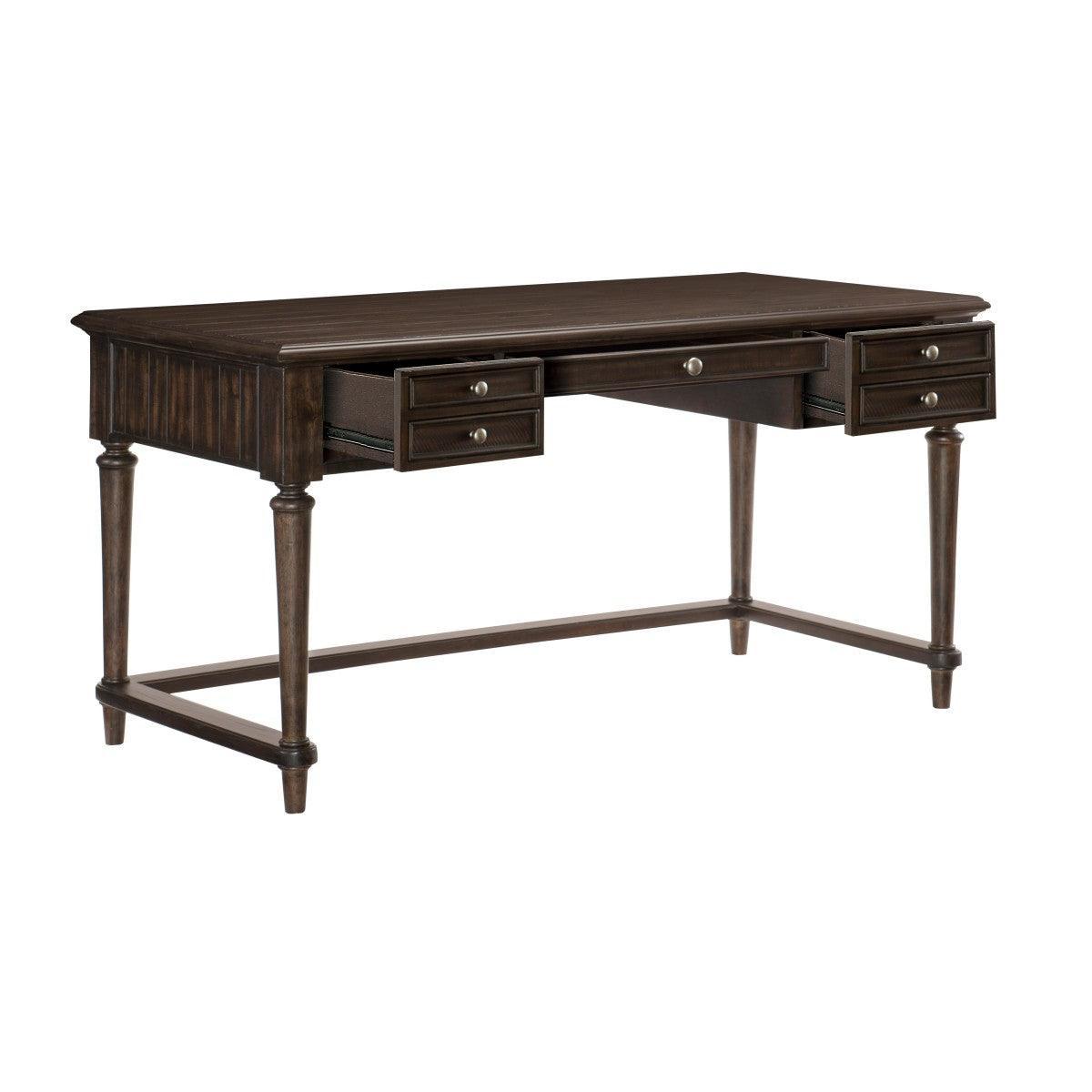 Cardano Driftwood CharcoalTraditional Acacia Veneer Wood And Engineered Wood Writing Desk - Ella Furniture