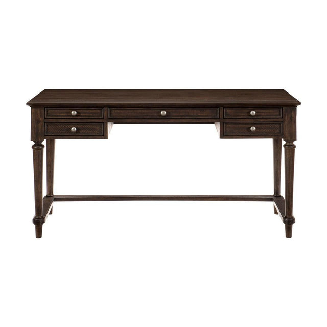 Cardano Driftwood Charcoal Transitional Acacia Veneer, Wood And Engineered Wood Writing Desk - Ella Furniture