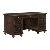 Cardano Driftwood Charcoal Traditional Acacia Veneer Wood And Engineered Wood Executive Desk - Ella Furniture
