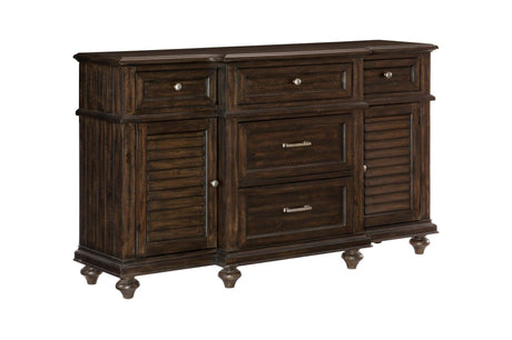 Cardano Charcoal Traditional Solid Wood And Veneers Fabric Upholstery Seat Round Dining Room Set - Ella Furniture