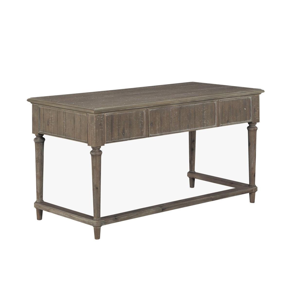 Cardano Driftwood Light Brown Traditional Acacia Veneer Wood And Engineered Wood Writing Desk - Ella Furniture