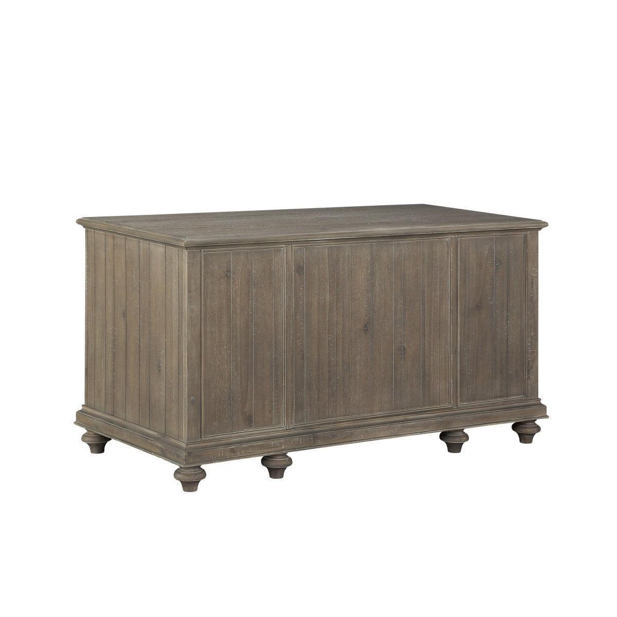 Cardano Driftwood Light Brown Traditional Acacia Veneer Wood And Engineered Wood Executive Desk - Ella Furniture