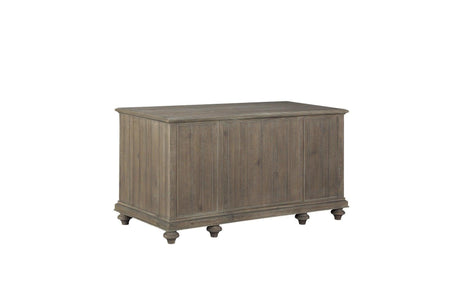 Cardano Light Brown Modern Traditional Transitional Acacia Solids And Veneers Executive Desk - Ella Furniture