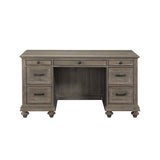 Cardano Driftwood Light Brown Traditional Acacia Veneer Wood And Engineered Wood Executive Desk - Ella Furniture