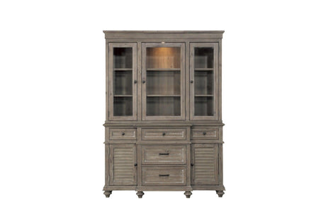 Cardano Brown Traditional Solid Wood, Veneers Fabric Upholstery Seat Rectangular Dining Room Set - Ella Furniture