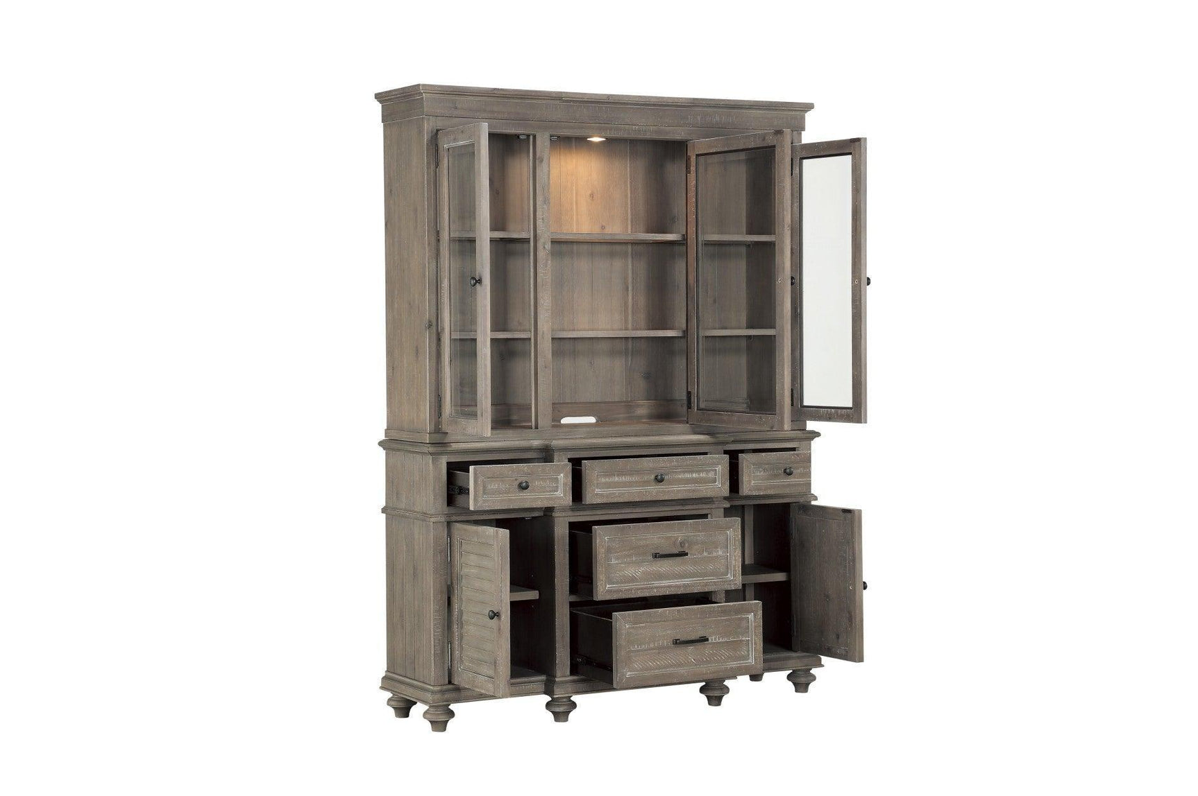 Cardano Brown Modern Traditional Solid Wood Fabric Upholstery Seat Round Dining Room Set - Ella Furniture