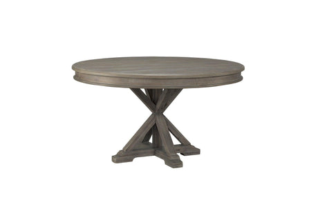 Cardano Brown Modern Traditional Solid Wood Fabric Upholstery Seat Round Dining Room Set - Ella Furniture