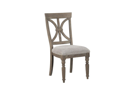 Cardano Brown Modern Traditional Solid Wood Fabric Upholstery Seat Round Dining Room Set - Ella Furniture