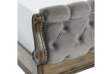 Rachelle Gray Modern Contemporary Solid Wood Velvet Upholstered Tufted Sleigh Bedroom Set - Ella Furniture