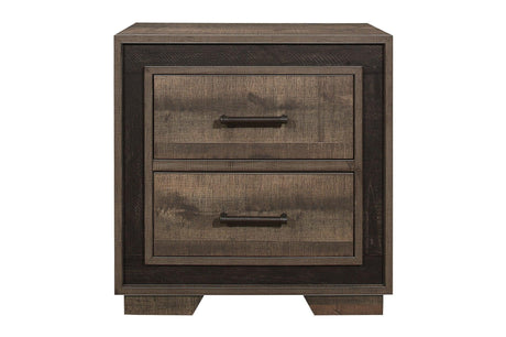 Ellendale Mahogany Rustic Modern Traditional Faux-wood Veneers Panel Bedroom Set - Ella Furniture