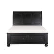Laurelin Black Modern Traditional Transitional Wood And Engineered Wood King Sleigh Storage Bed - Ella Furniture