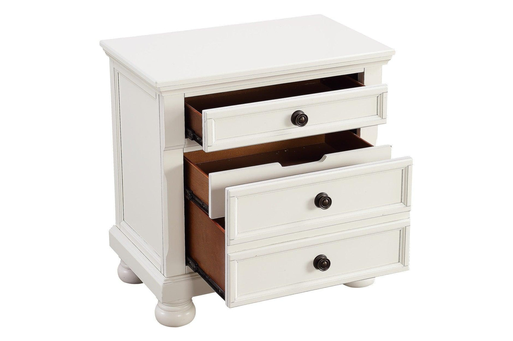 Laurelin White Modern Contemporary Transitional Solid Wood Sleigh Storage Bedroom Set - Ella Furniture