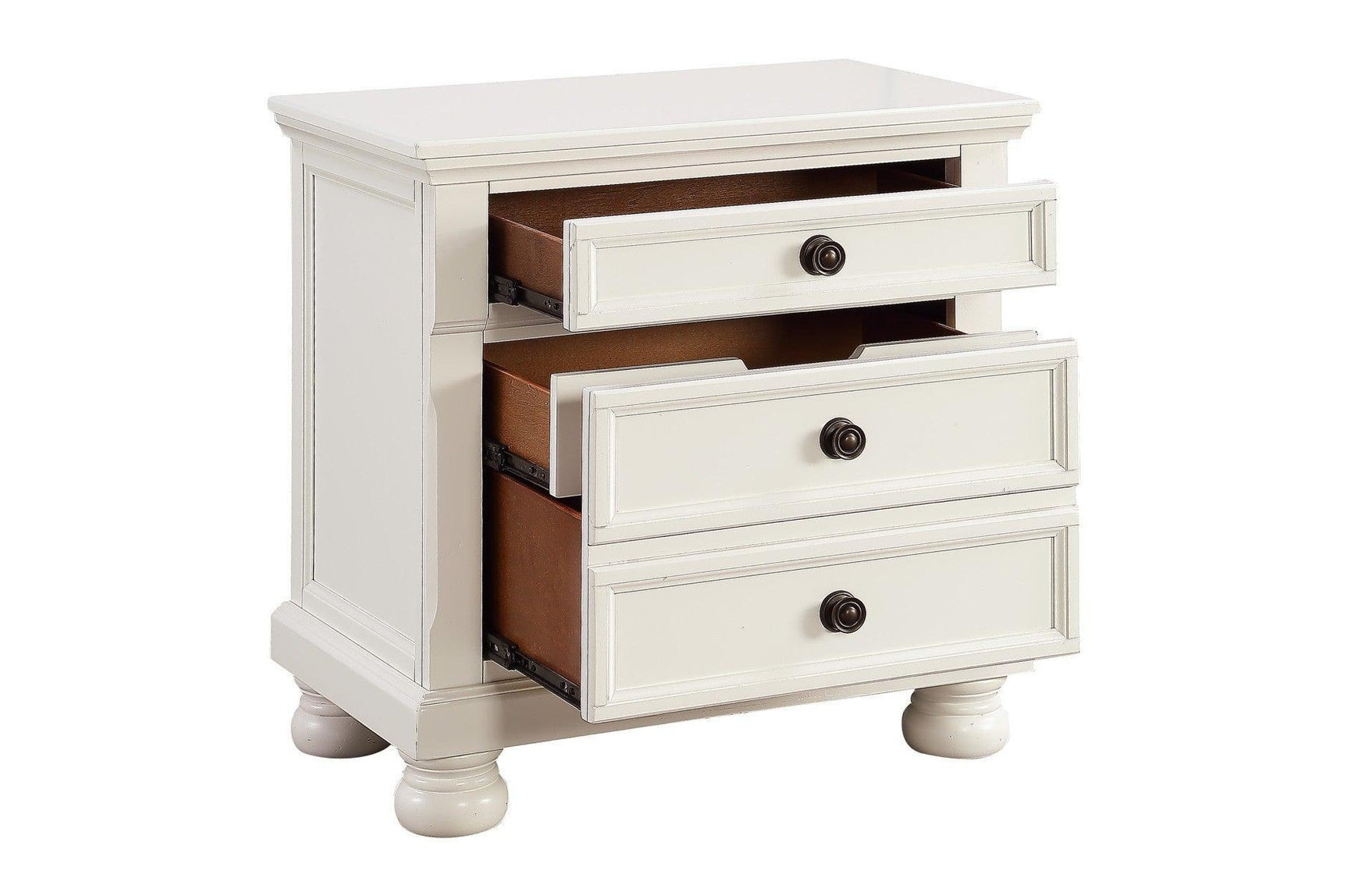 Laurelin White Modern Contemporary Transitional Solid Wood Sleigh Storage Bedroom Set - Ella Furniture