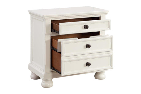 Laurelin White Modern Contemporary Transitional Solid Wood Sleigh Storage Bedroom Set - Ella Furniture