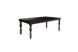 Begonia Grayish Brown Finish Solid Wood Fabric Upholstery Seat Rectangular Dining Room Set - Ella Furniture