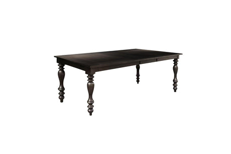 Begonia Grayish Brown Finish Solid Wood Fabric Upholstery Seat Rectangular Dining Room Set - Ella Furniture