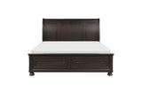 Begonia Graynish Brown Modern Contemporary Transitional Solid Wood Storage Sleigh Bedroom Set - Ella Furniture