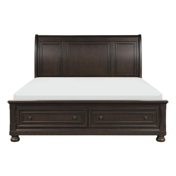 Begonia Grayish Brown Mindy And Birch Veneer Wood And Engineered Wood King Platform Bed - Ella Furniture