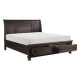 Begonia Grayish Brown Mindy And Birch Veneer Wood And Engineered Wood King Platform Bed - Ella Furniture