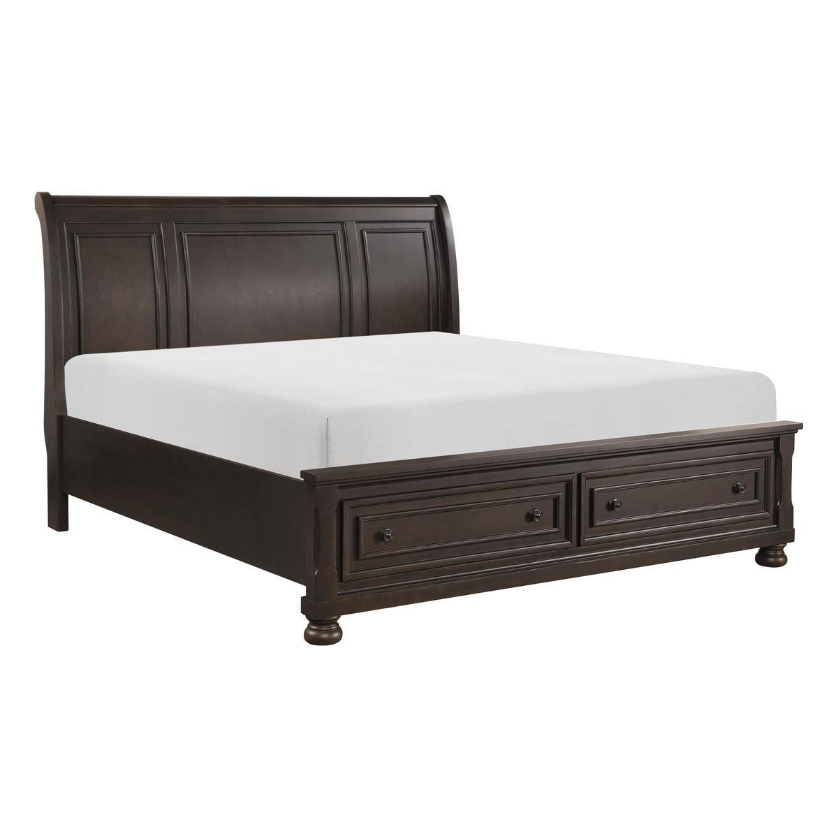 Begonia Grayish Brown Mindy And Birch Veneer Wood And Engineered Wood King Platform Bed - Ella Furniture