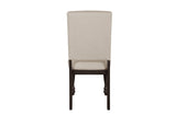 Begonia Grayish Brown Finish Solid Wood Fabric Upholstery Seat Rectangular Dining Room Set - Ella Furniture
