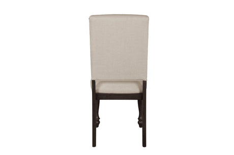 Begonia Grayish Brown Finish Solid Wood Fabric Upholstery Seat Rectangular Dining Room Set - Ella Furniture
