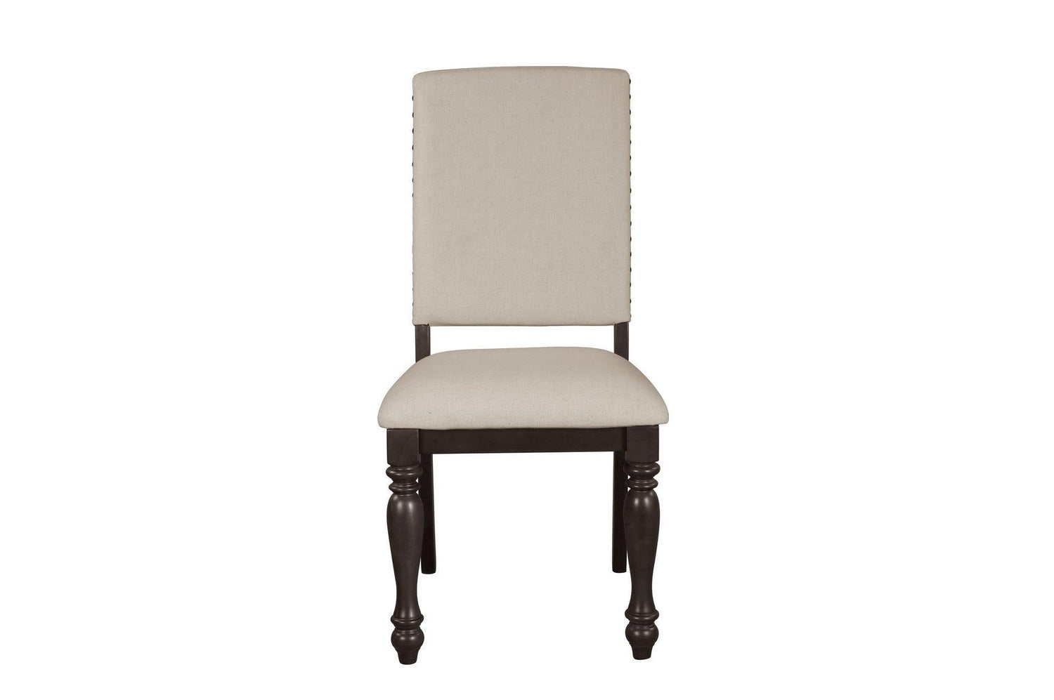 Begonia Grayish Brown Finish Solid Wood Fabric Upholstery Seat Rectangular Dining Room Set - Ella Furniture