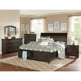 Begonia Grayish Brown Mindy And Birch Veneer Wood And Engineered Wood King Platform Bed - Ella Furniture