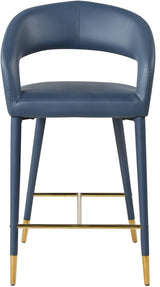 Destiny Blue Faux Leather Stool - Ella Furniture